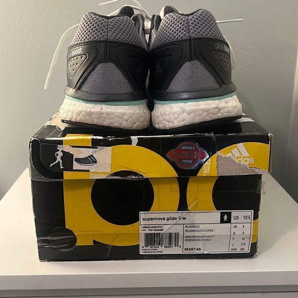 Gray & Blue Adidas Supernova Glide 6 Running Shoe - Picture 13 of 14